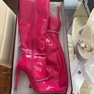EGO Diamanté Pink Heeled Boot
